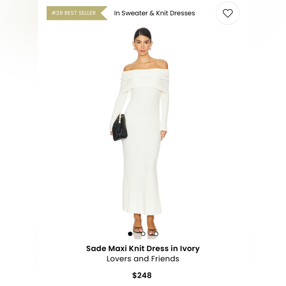 White maxi sweater dress